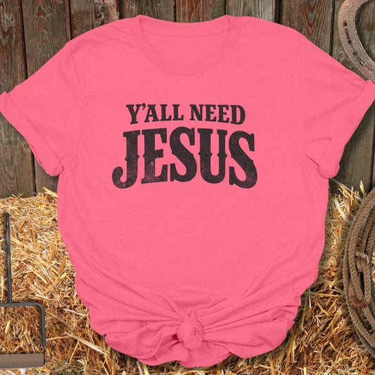 Latigo-Cowboy Authentics Coral Silk / S Need Jesus Tee