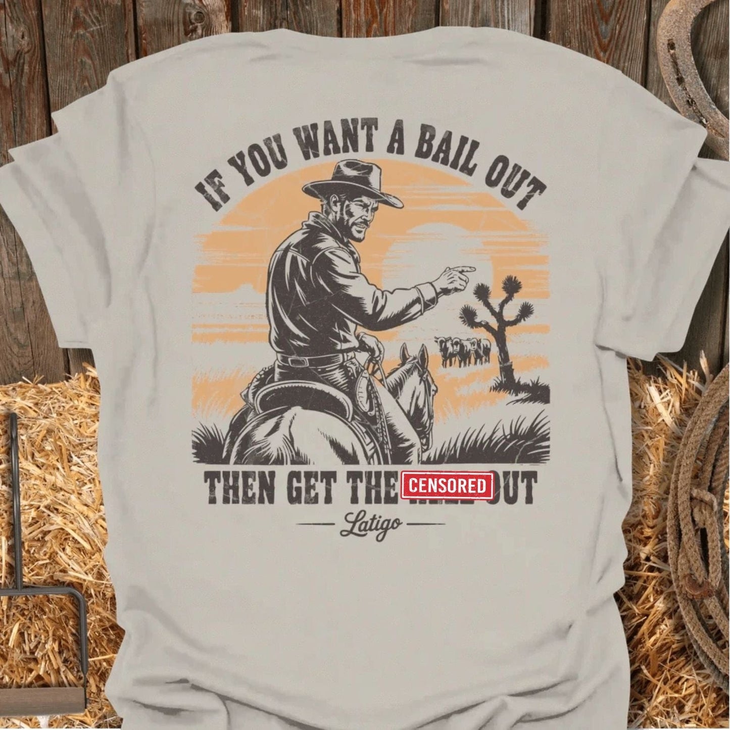 Latigo-Cowboy Authentics Natural / S Bail