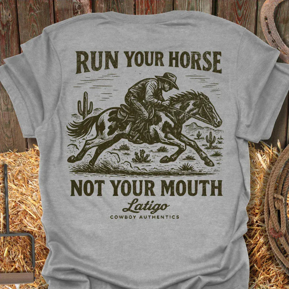 Latigo-Cowboy Authentics Sport Grey / S Run Tee