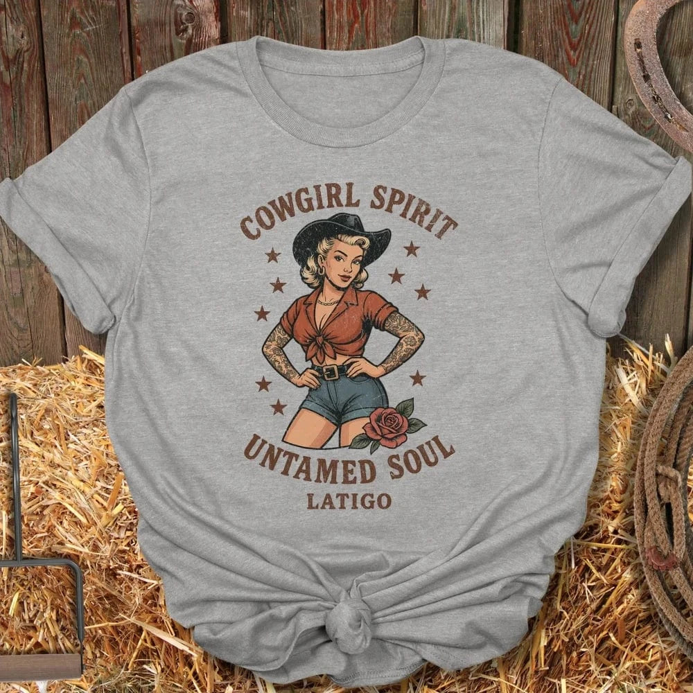 Latigo-Cowboy Authentics Sport Grey / S Untamed Tee
