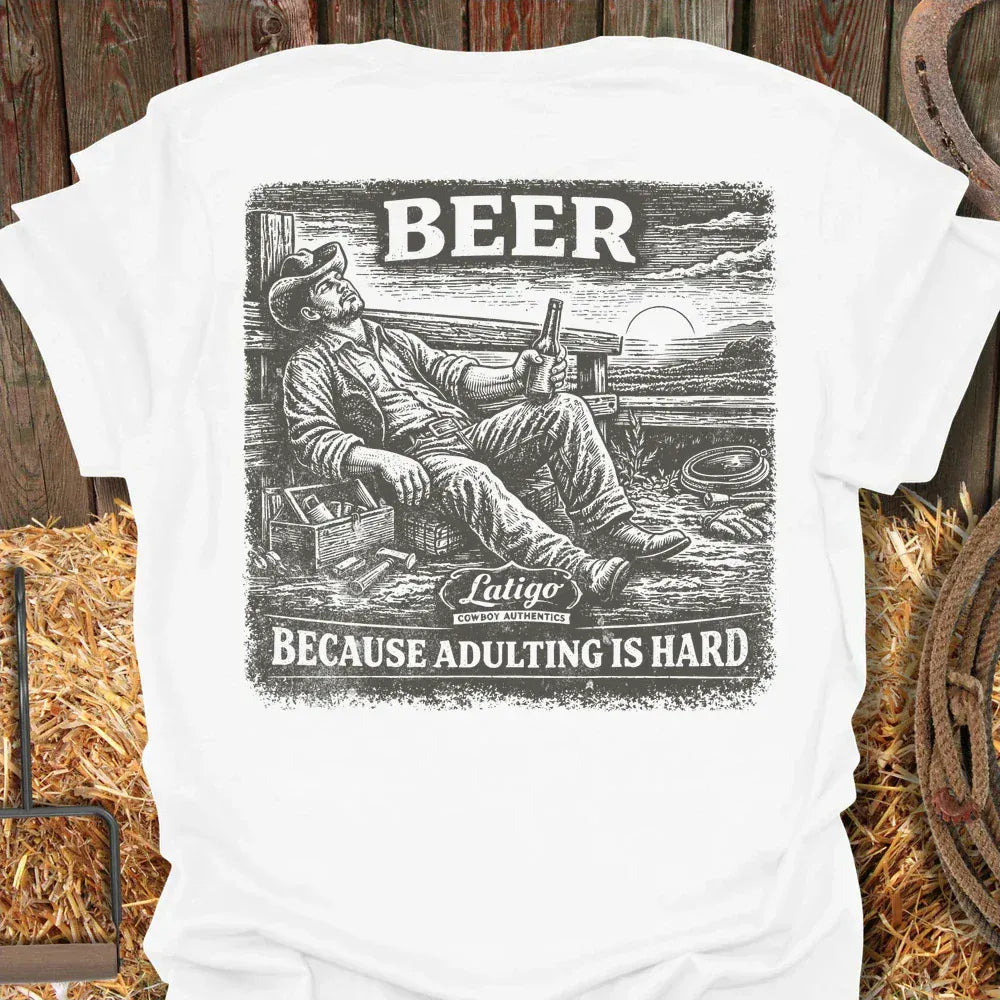 Latigo-Cowboy Authentics White / S Adulting Tee