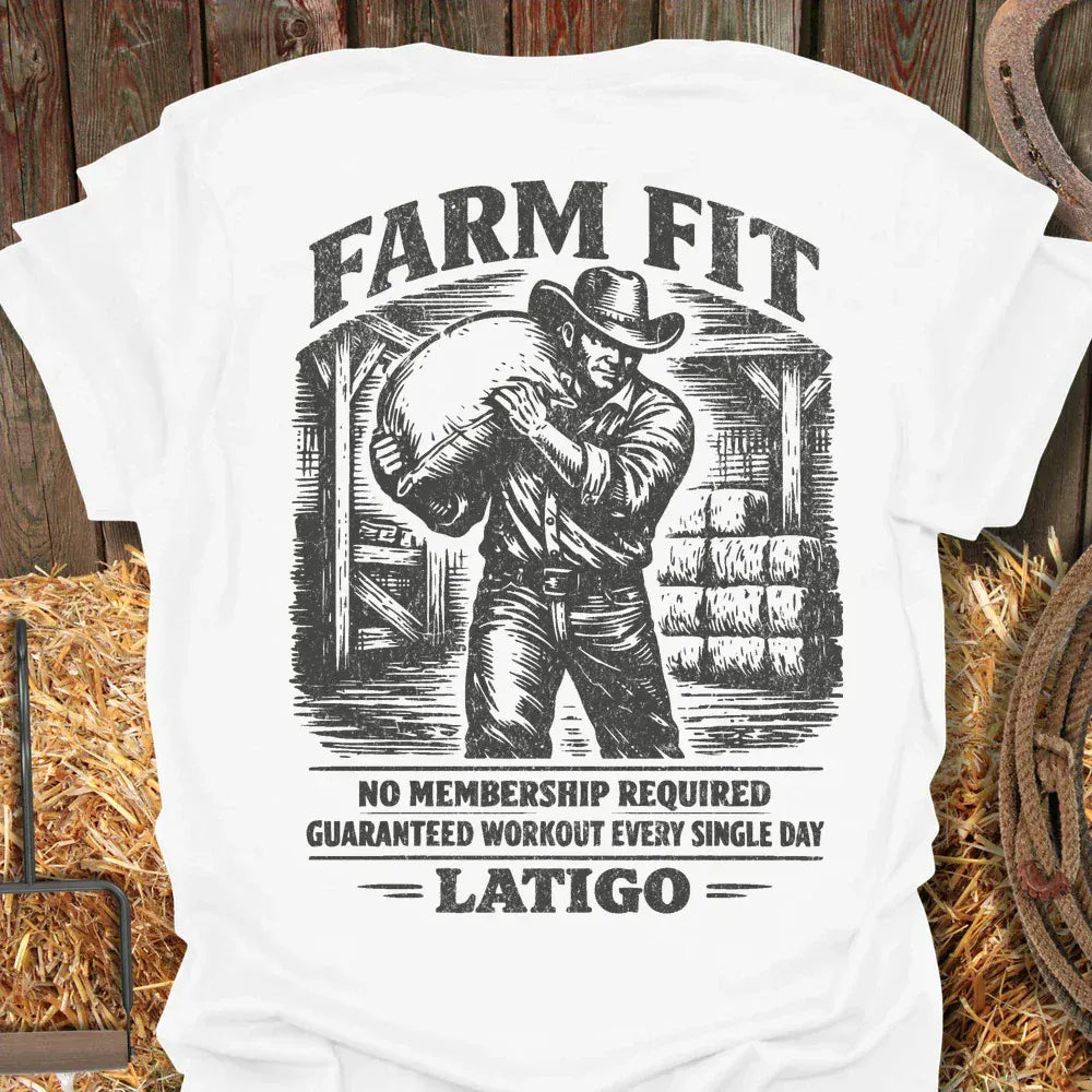 Latigo-Cowboy Authentics White / S Farm Fit Tee