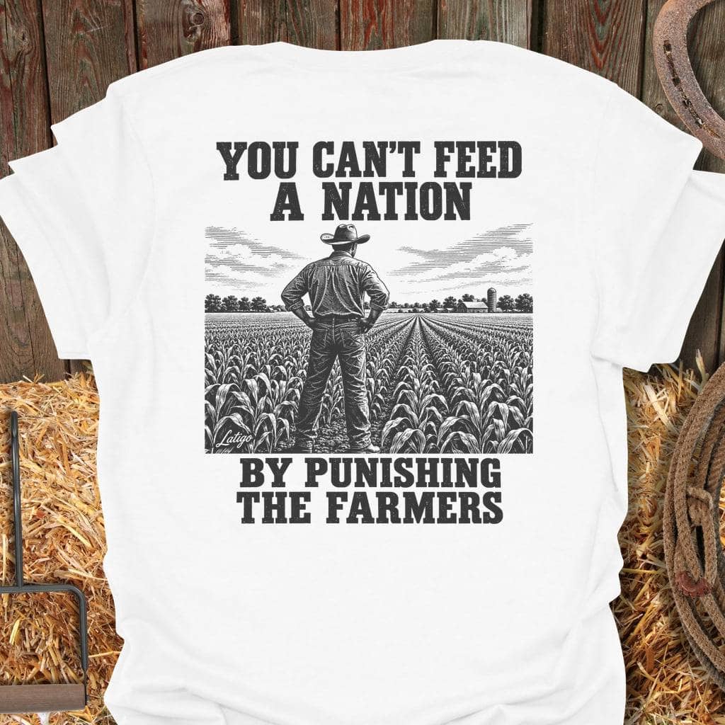 Latigo Cowboy Feed A Nation Tee T-Shirt S / White