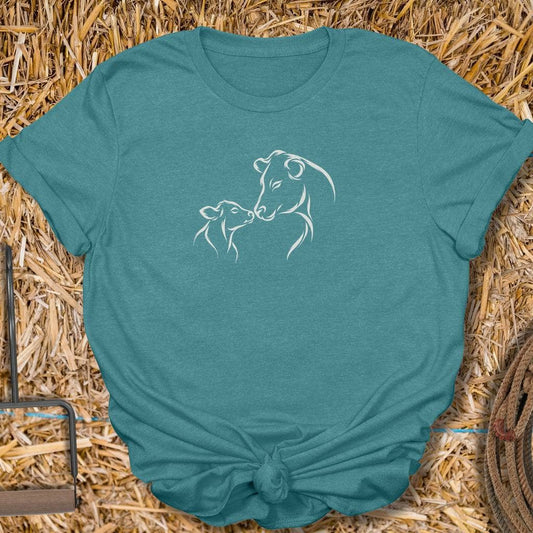 Latigo Cowboy First Spring Tee T-Shirt S / Heather Galapagos Blue