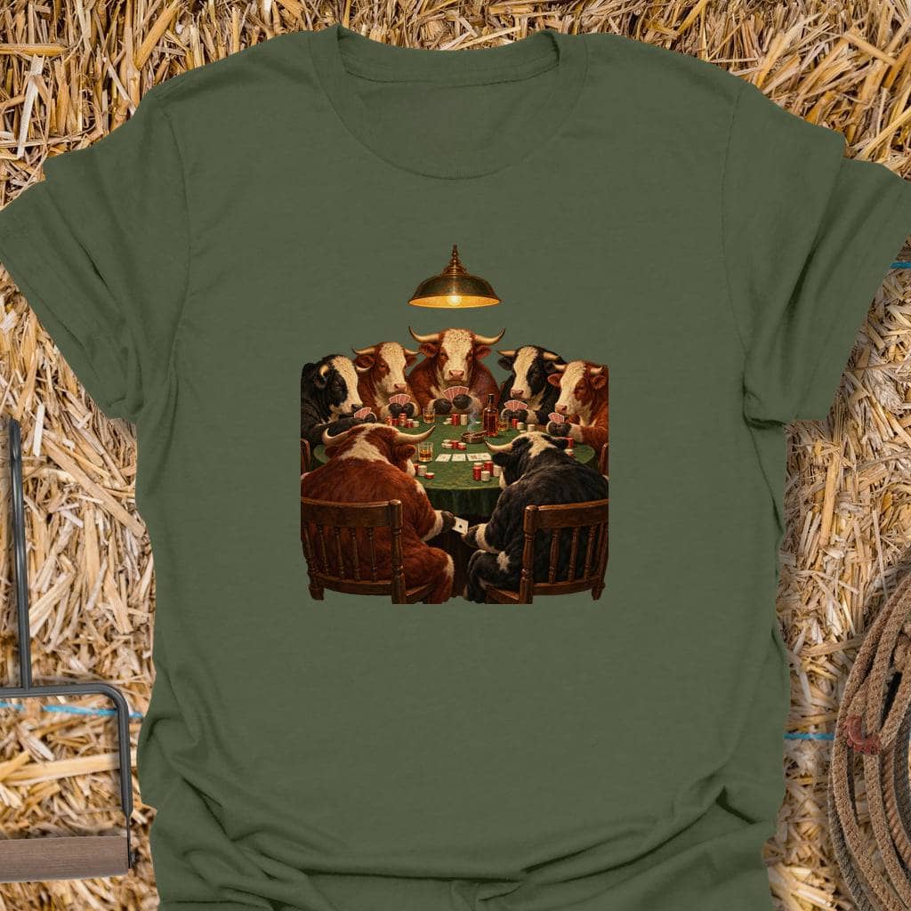 Latigo Cowboy Full House Tee T-Shirt S / Military Green