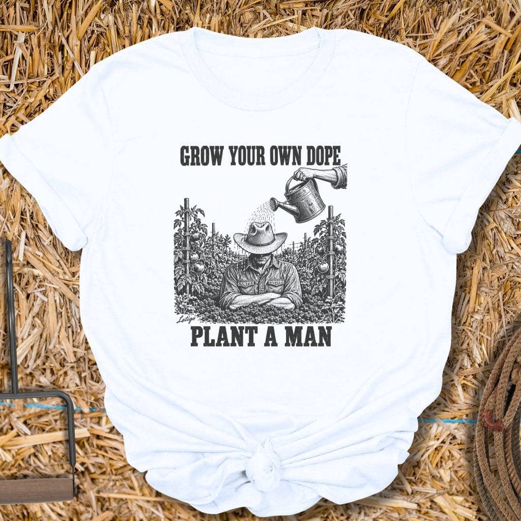 Latigo Cowboy Grow Your Own Dope Tee T-Shirt S / White