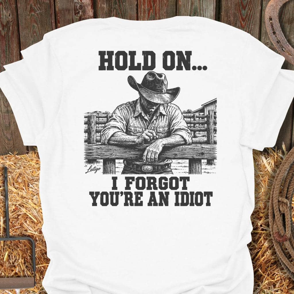 Latigo Cowboy Hold On Tee T-Shirt S / White