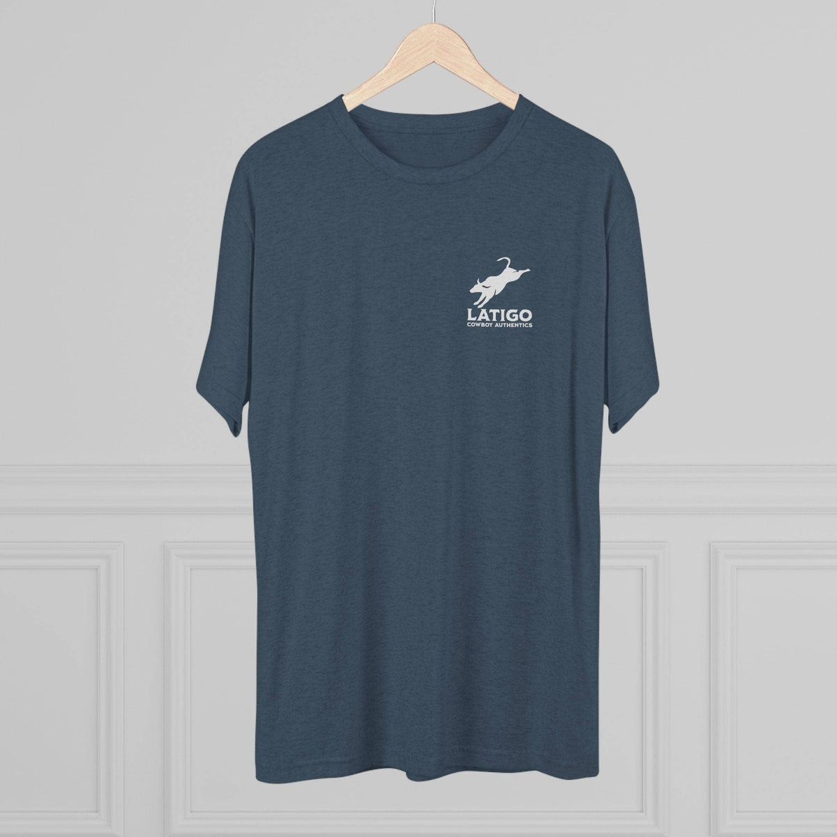Latigo Cowboy Latigo Simple Unisex Tri-Blend Crew Tee T-Shirt