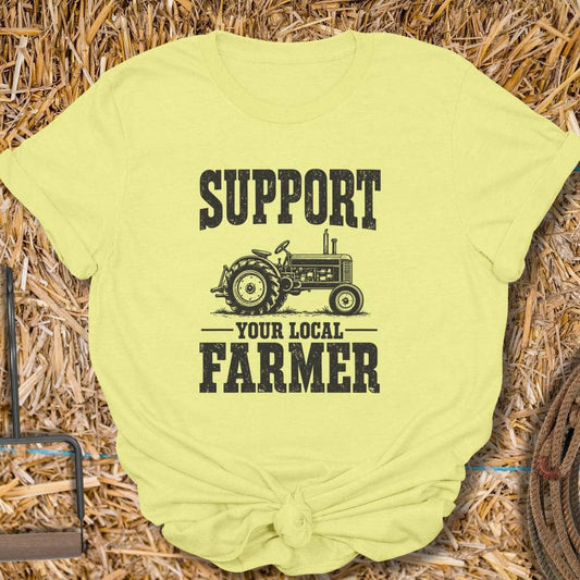 Latigo Cowboy Local Farmer Tee T-Shirt S / Cornsilk