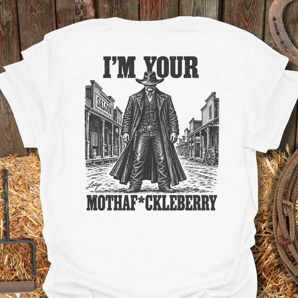 Latigo Cowboy Mothaf*ckleberry Tee T-Shirt S / White