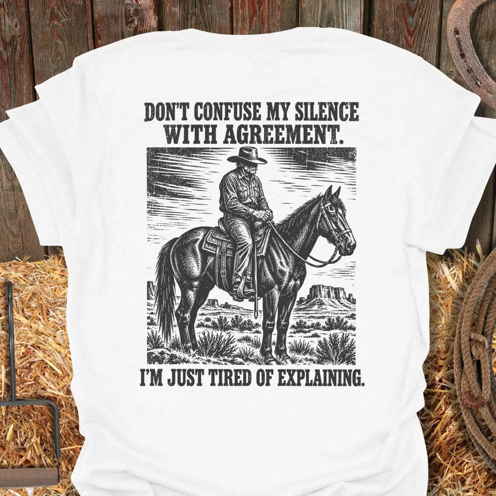 Latigo Cowboy My Silence Tee T-Shirt S / White