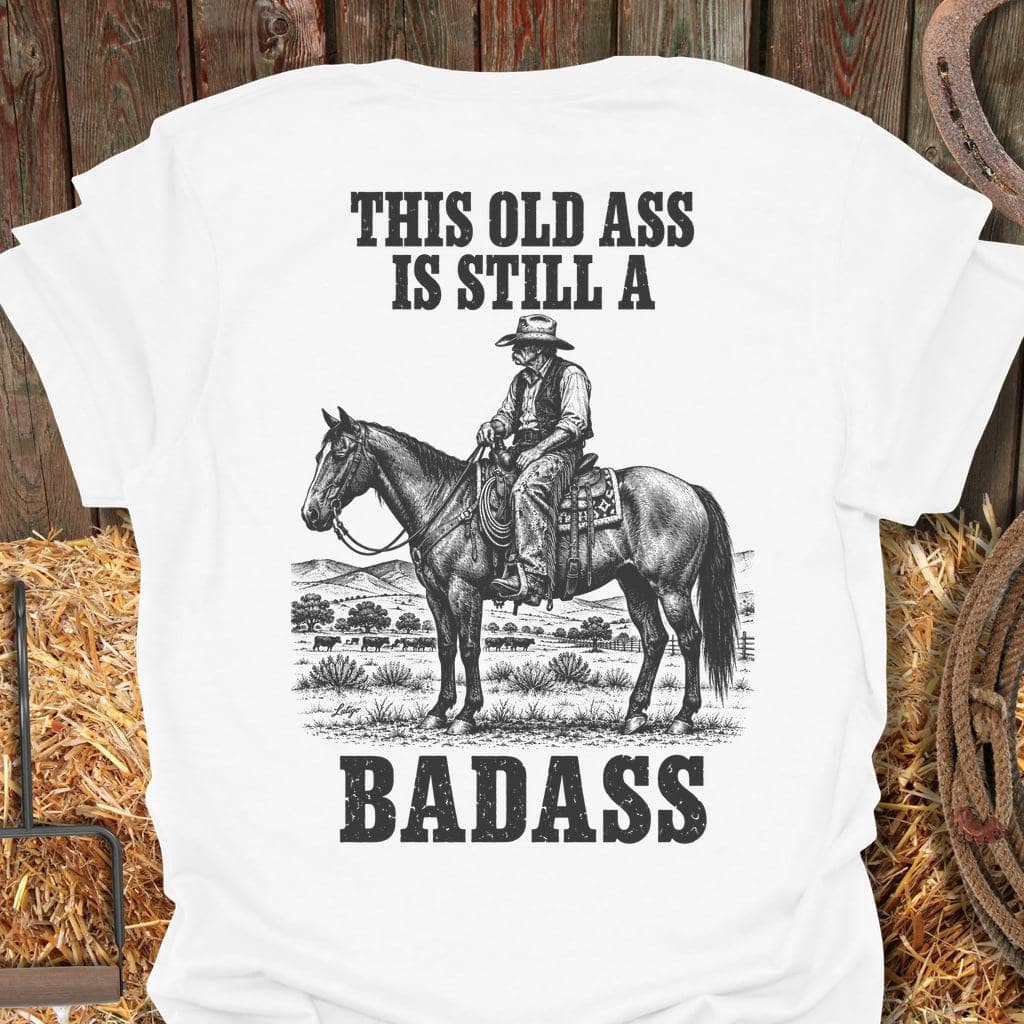 Latigo Cowboy Old Badass Tee T-Shirt S / White