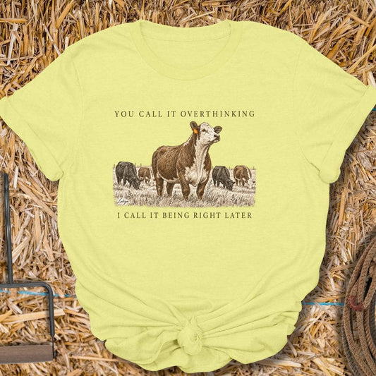 Latigo Cowboy Overthinking Tee T-Shirt Cornsilk / S