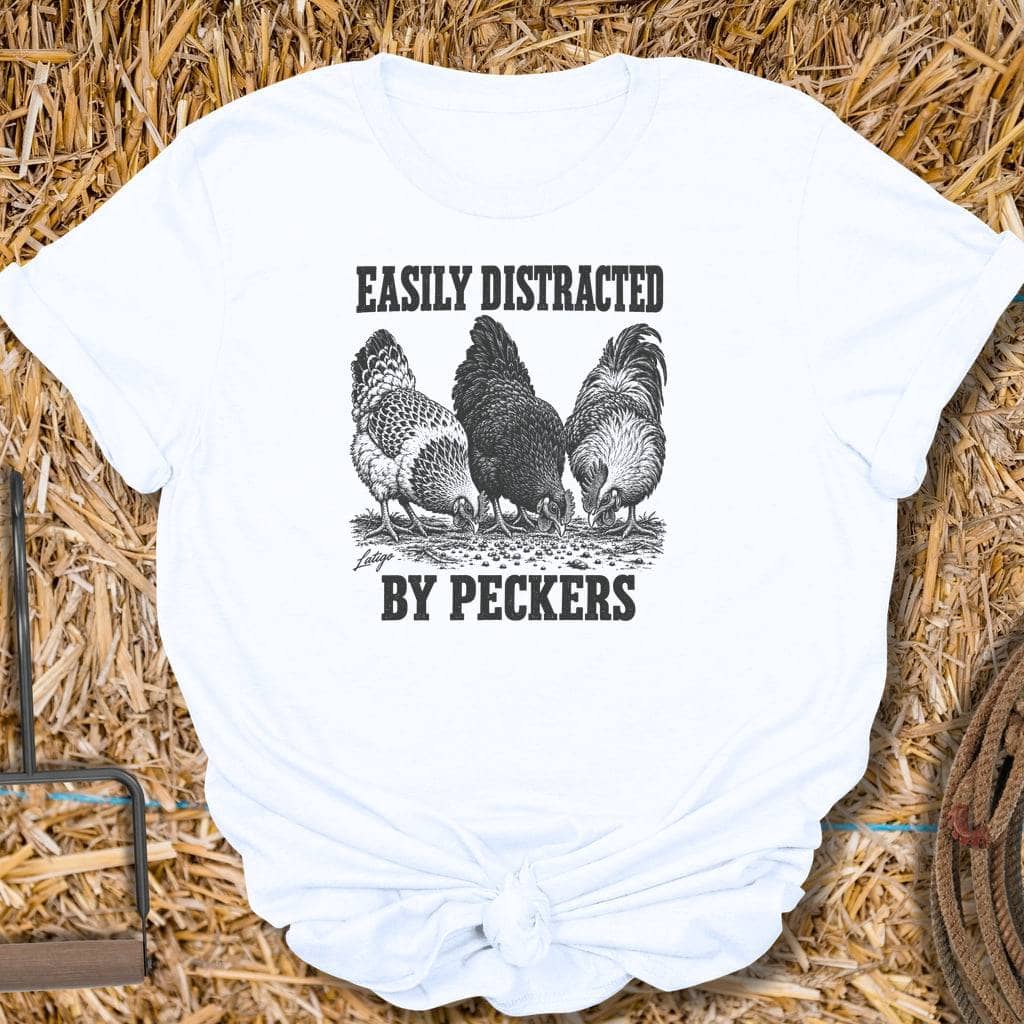 Latigo Cowboy Peckers Tee T-Shirt S / White