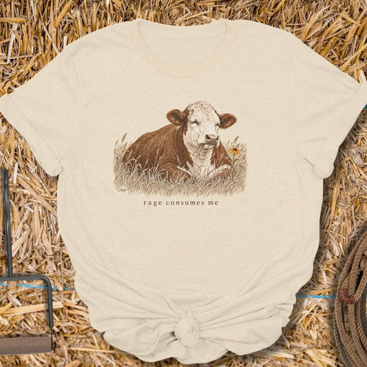 Latigo Cowboy Rage Tee T-Shirt Natural / S