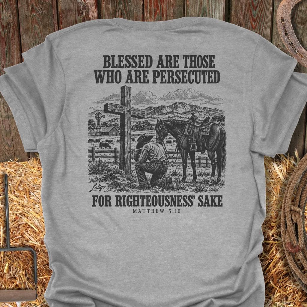 Latigo Cowboy Righteousness' Sake Tee T-Shirt S / Sport Grey