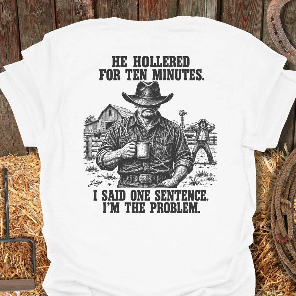 Latigo Cowboy The Problem Tee T-Shirt S / White