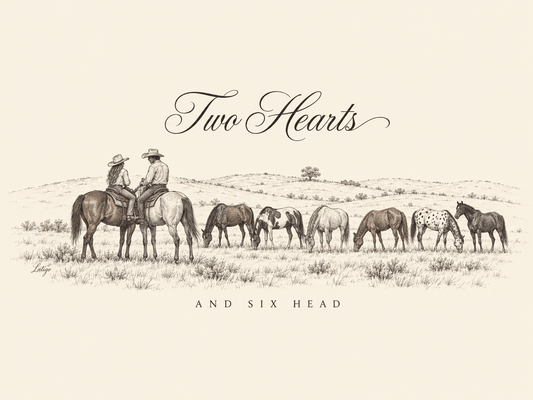 Latigo Cowboy Two Hearts Tee T-Shirt