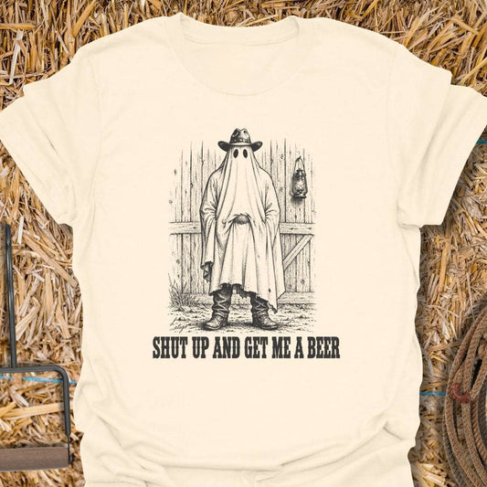 Latigo Cowboy Get Me A Beer Tee T-Shirt S / Natural