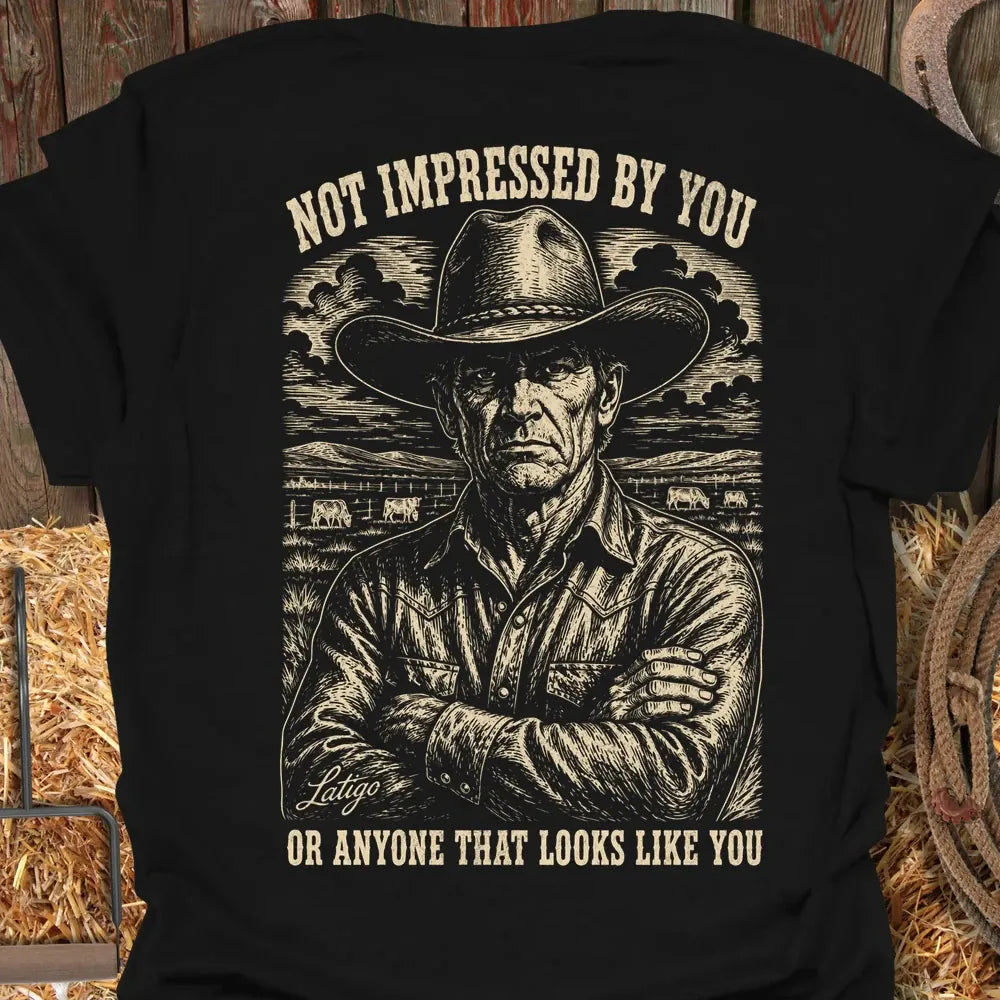 Printify T-Shirt Black / S Not Impressed Tee