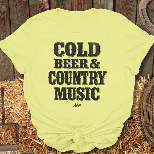 Printify T-Shirt Cornsilk / S Cold Beer Tee