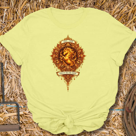Printify T-Shirt Cornsilk / S Fire Horse Tee