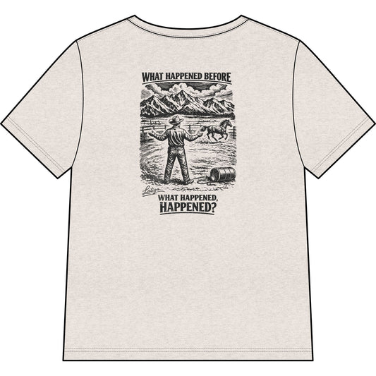Printify T-Shirt Happened Heather V-Neck Tee