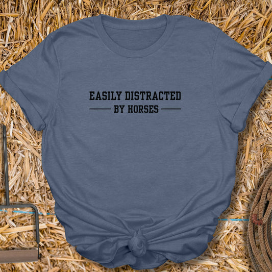 Printify T-Shirt Heather Indigo / S Distracted Tee