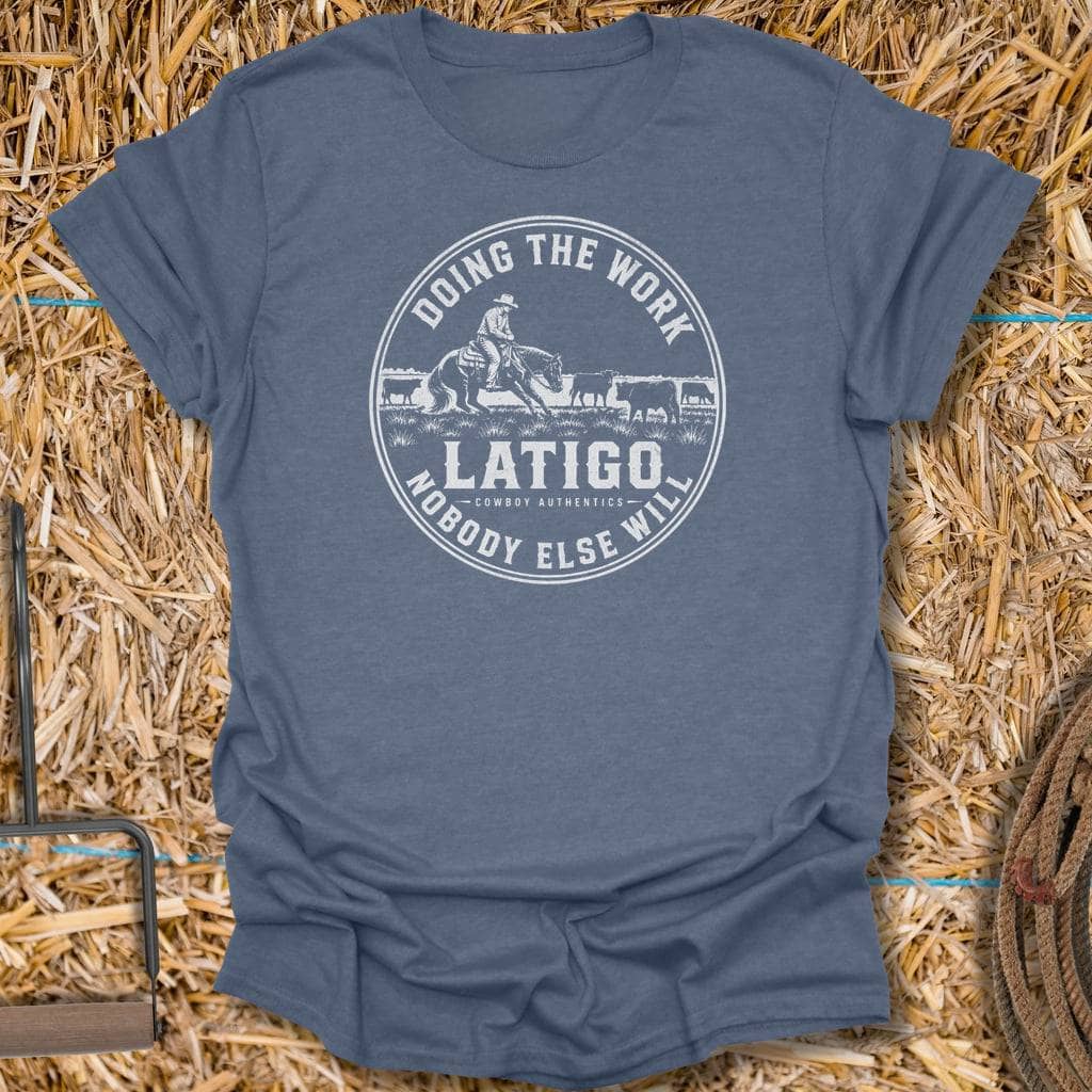 Printify T-Shirt Heather Indigo / S The Work Tee
