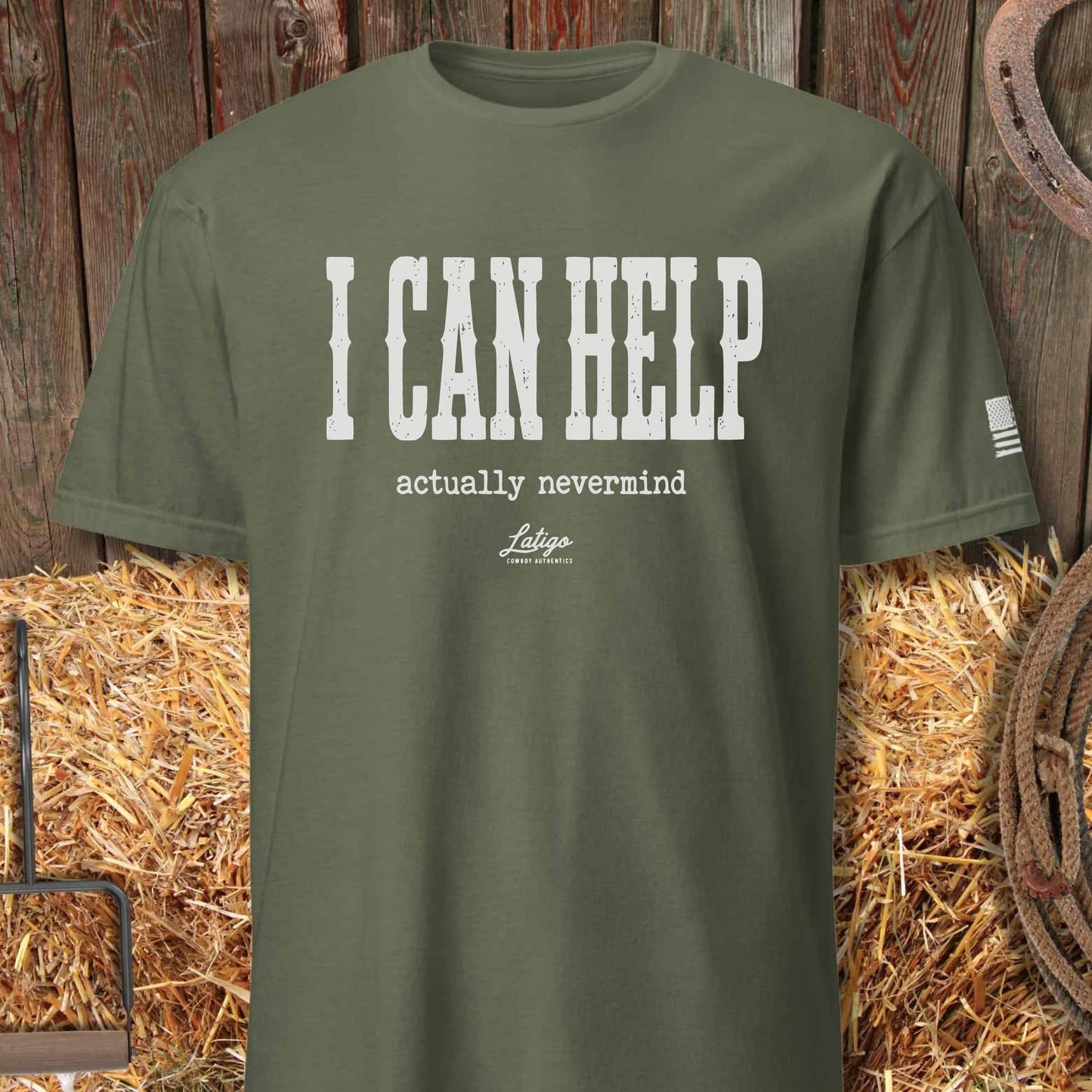 Printify T-Shirt Heather Military Green / S I Can Help Tee