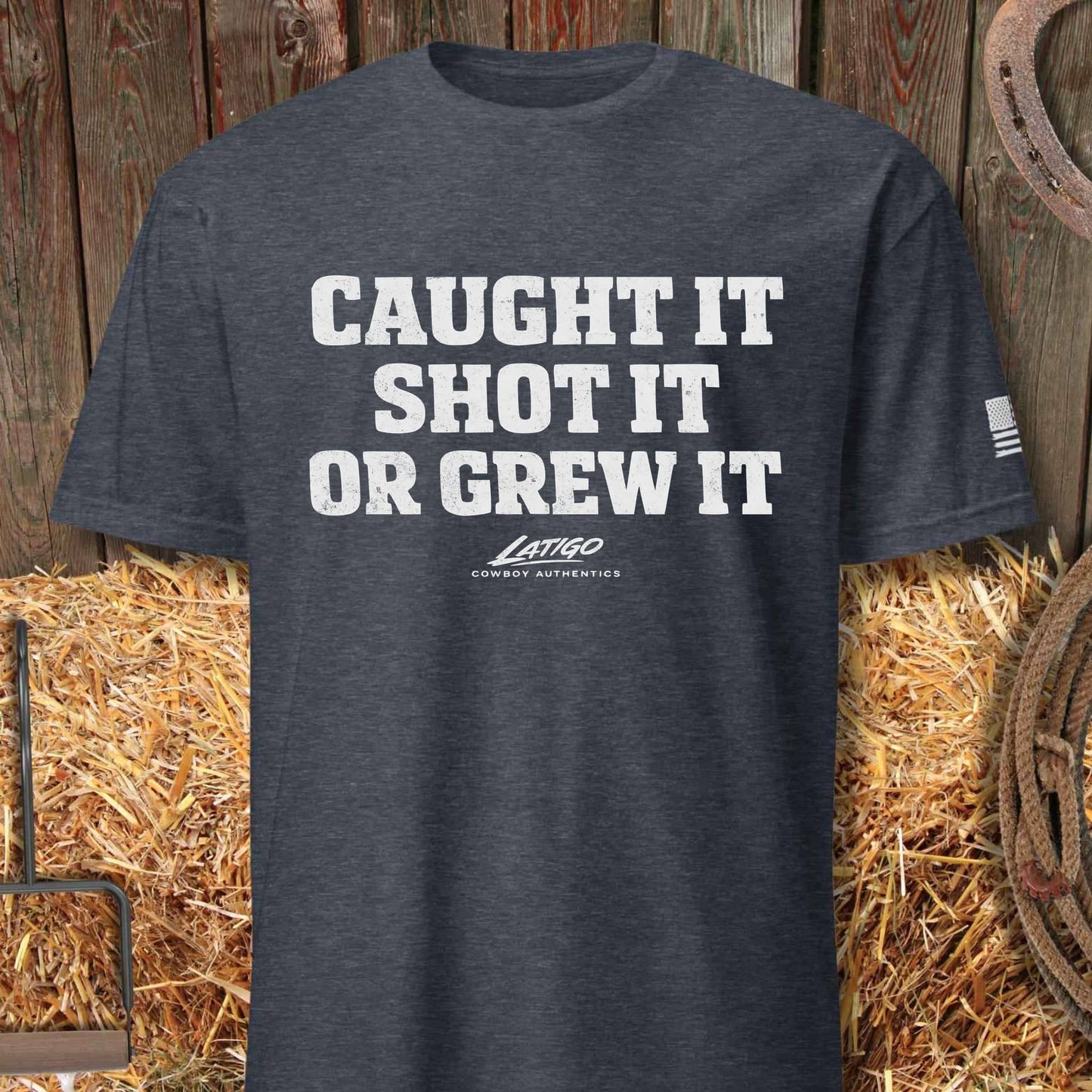 Printify T-Shirt Heather Navy / M Caught It Tee