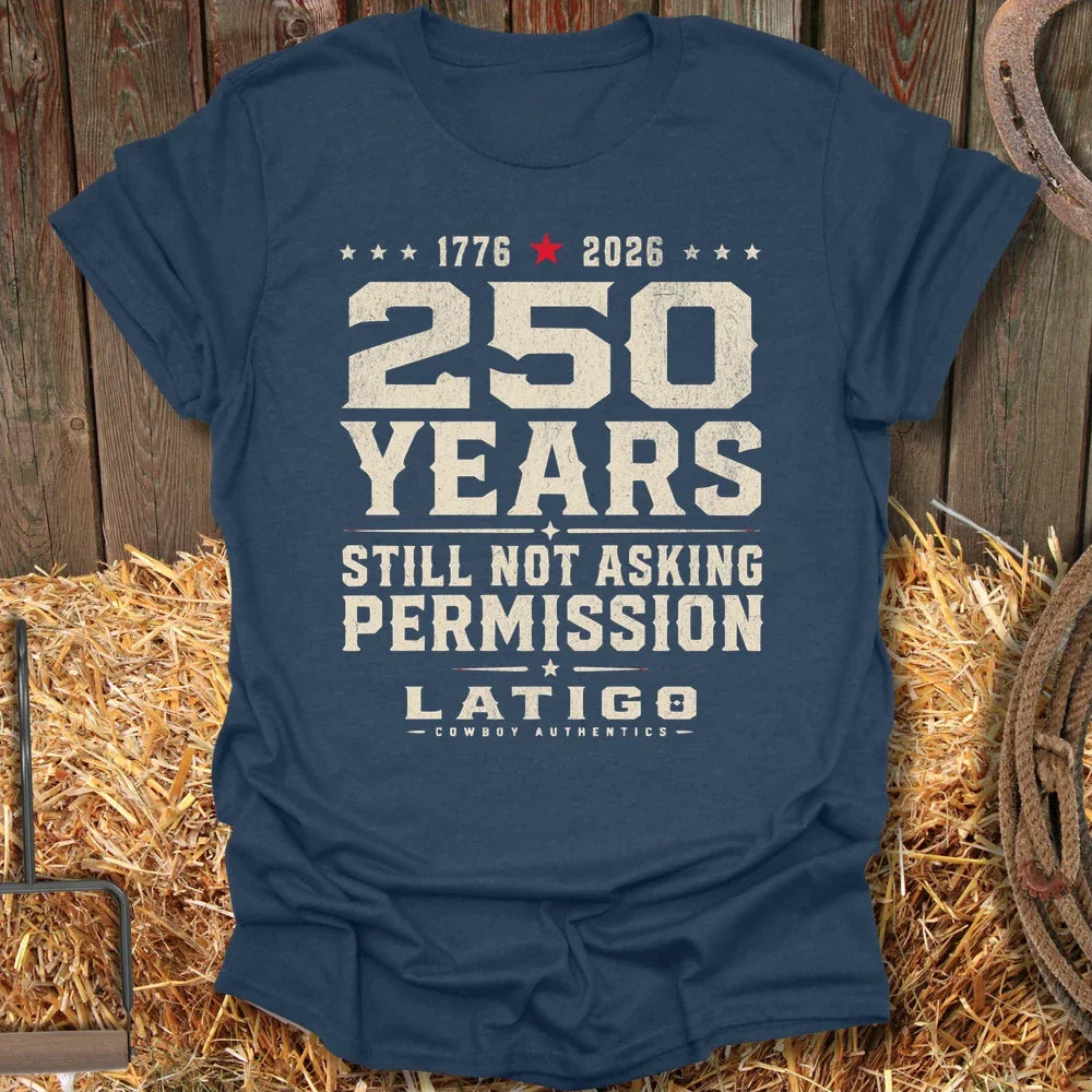 Printify T-Shirt Heather Navy / S Permission Dark Tee