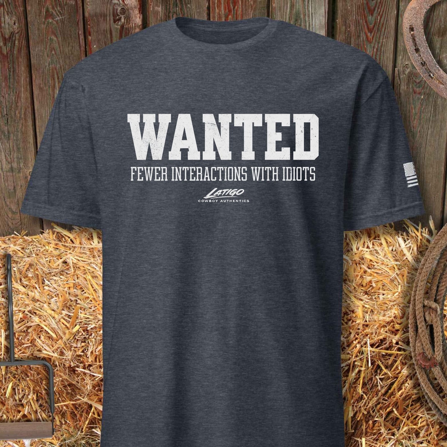 Printify T-Shirt Heather Navy / S Wanted Tee