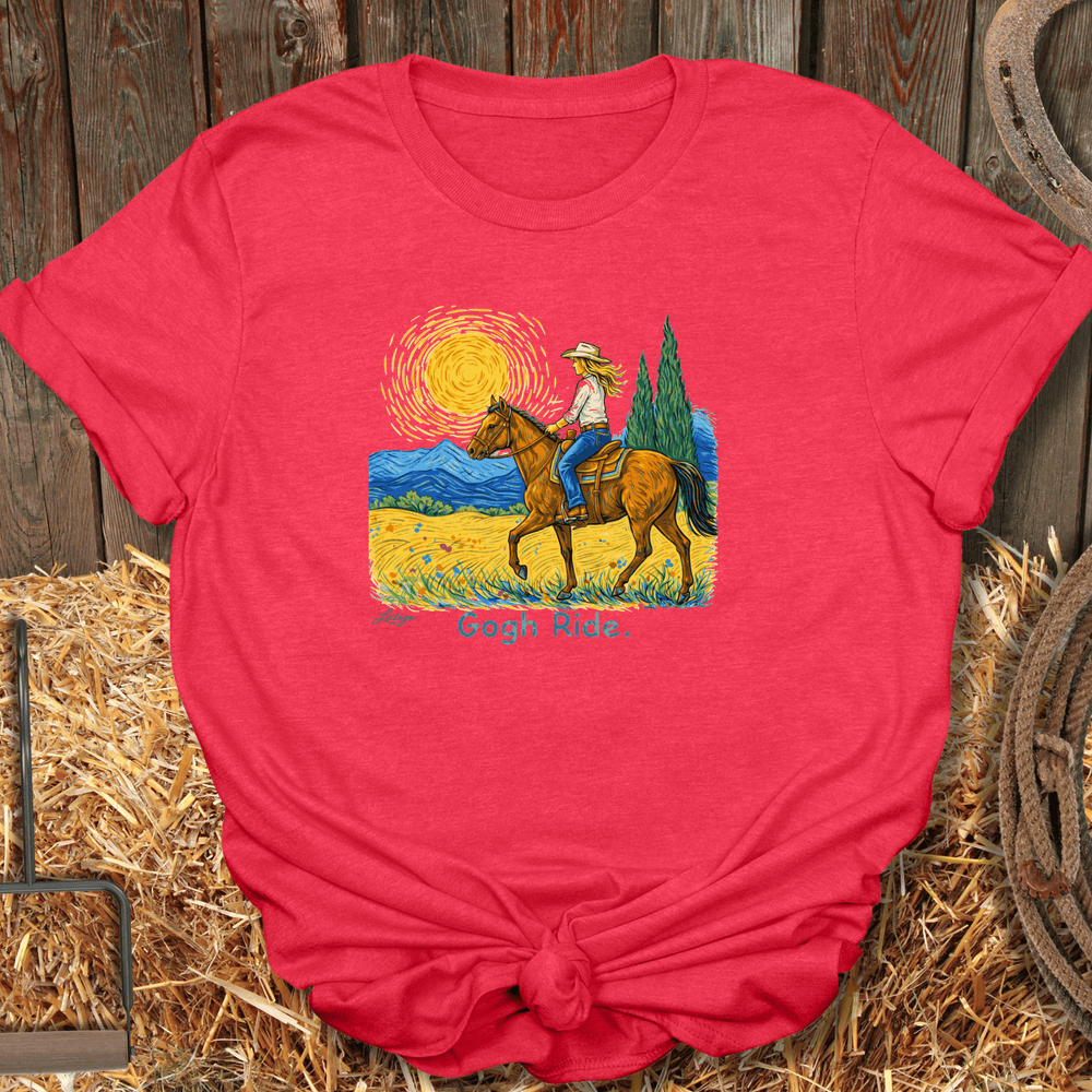 Printify T-Shirt Heather Red / S Gogh Ride Tee