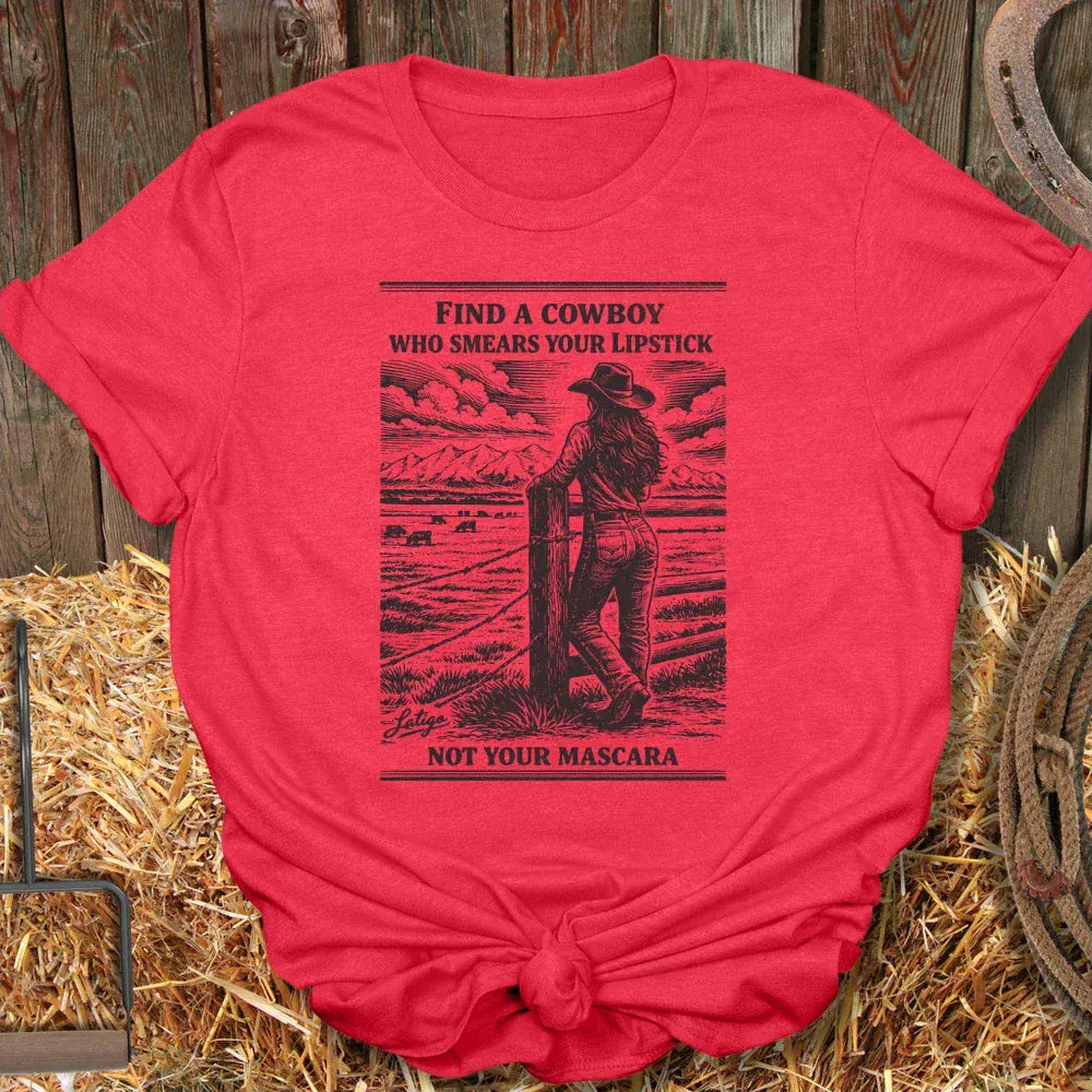 Printify T-Shirt Heather Red / S Lipstick Tee