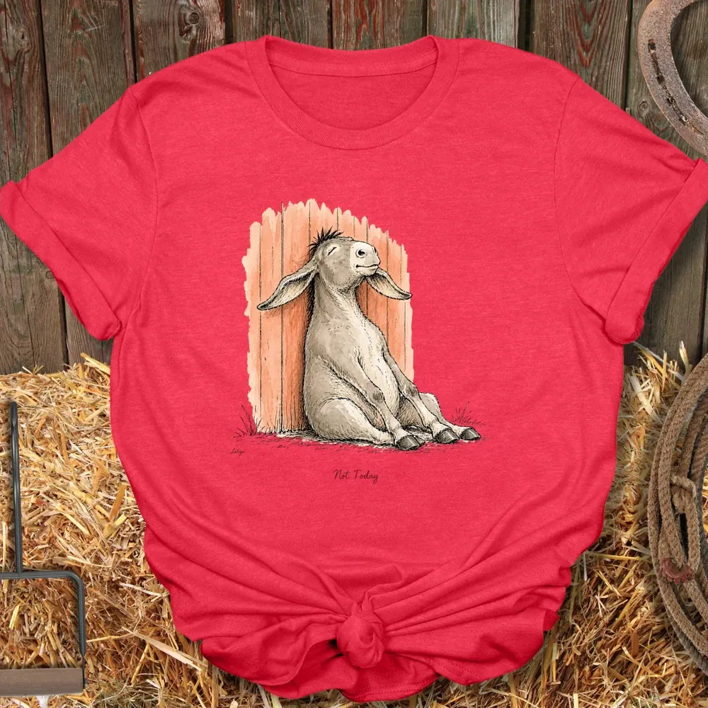 Printify T-Shirt Heather Red / S Not Today Tee