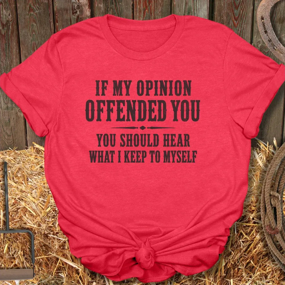 Printify T-Shirt Heather Red / S Offended You Tee