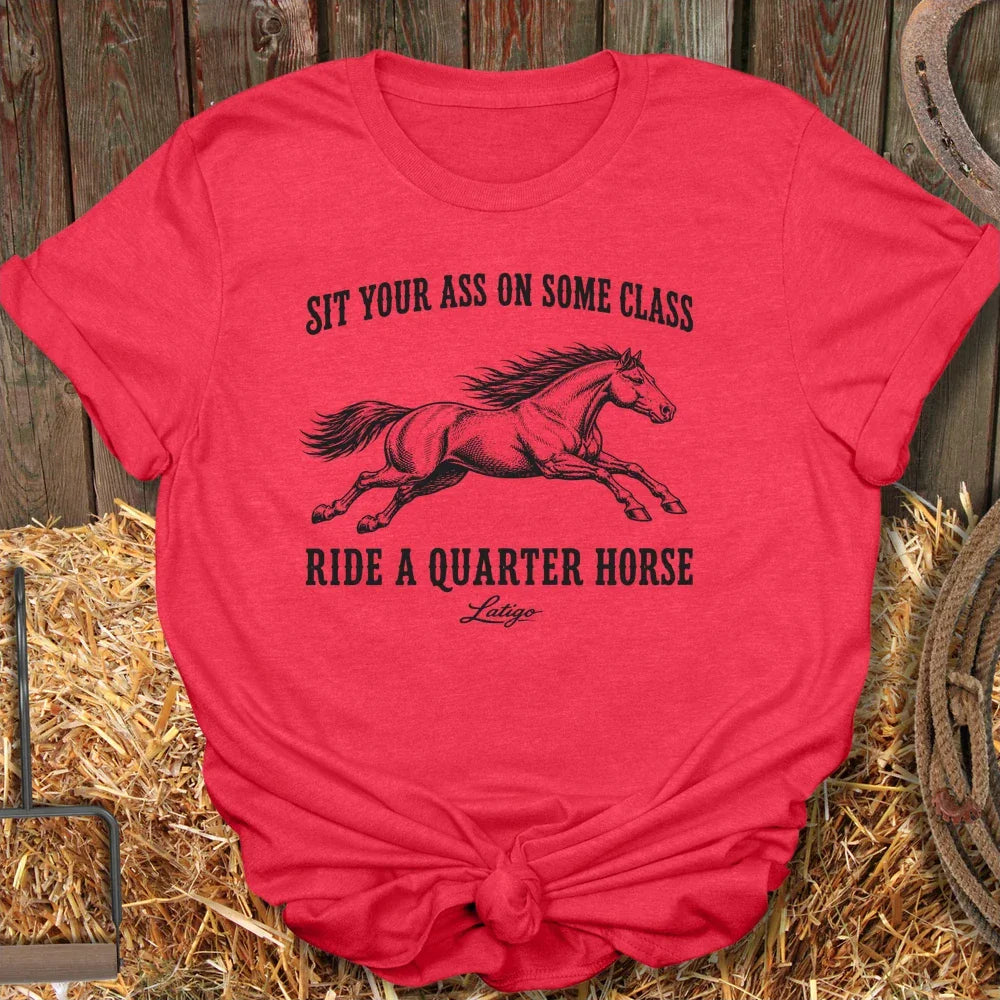 Printify T-Shirt Heather Red / S Ride Class Tee