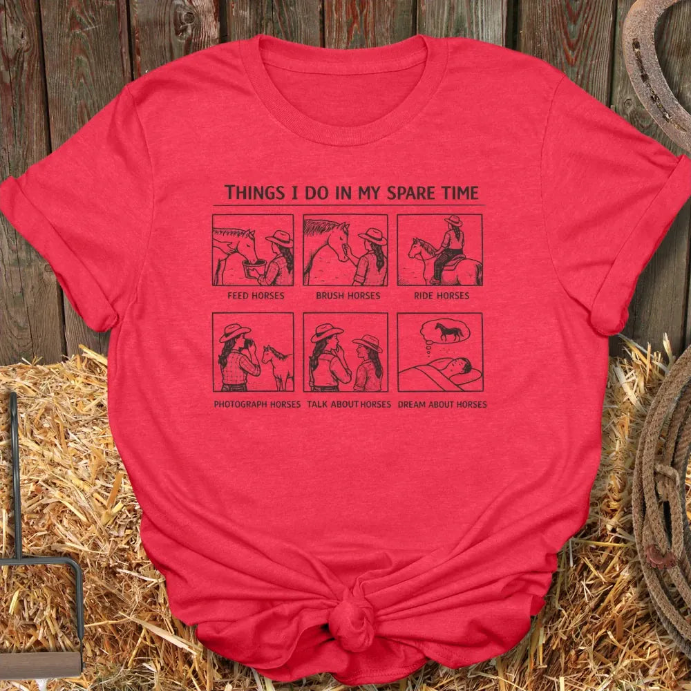 Printify T-Shirt Heather Red / S Spare Time Tee