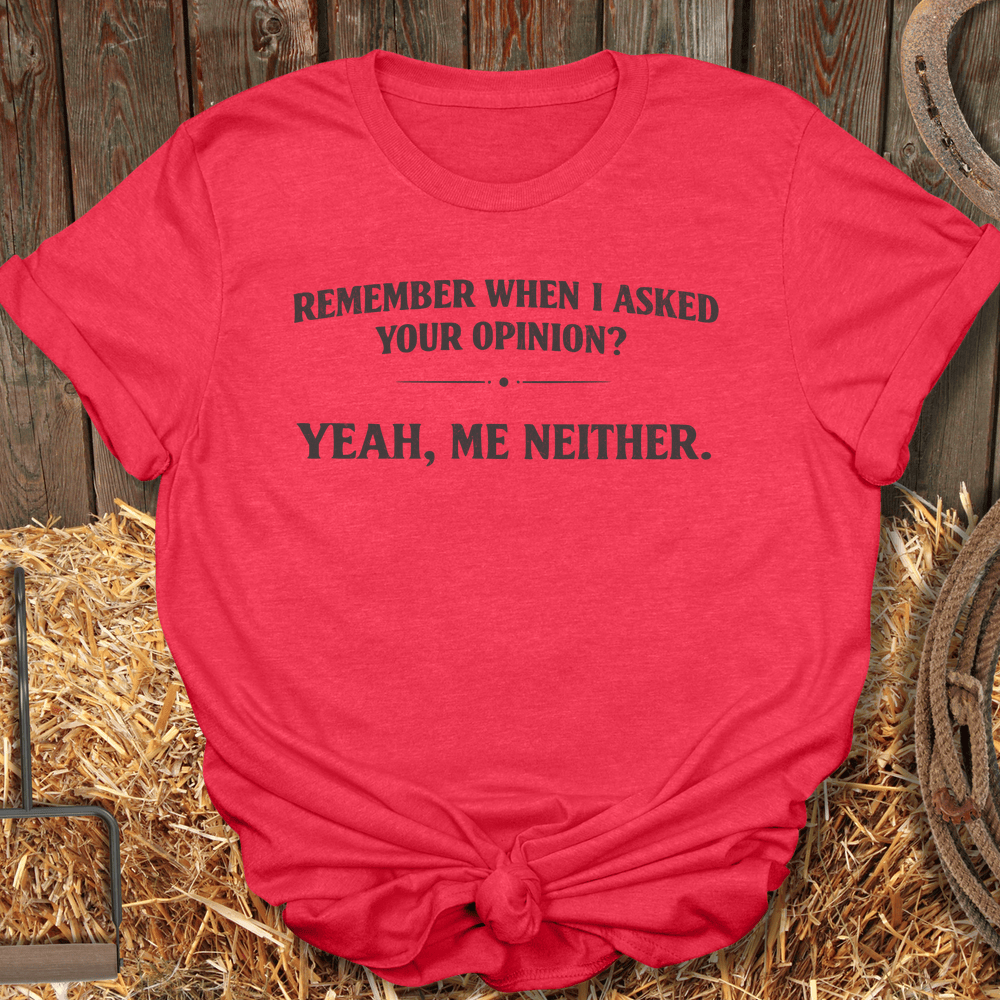 Printify T-Shirt Heather Red / S Your Opinion Tee