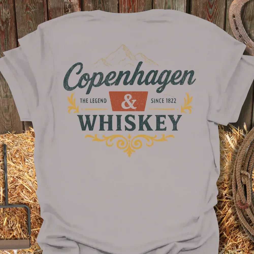 Printify T-Shirt Ice Grey / S Cope And Whiskey Tee