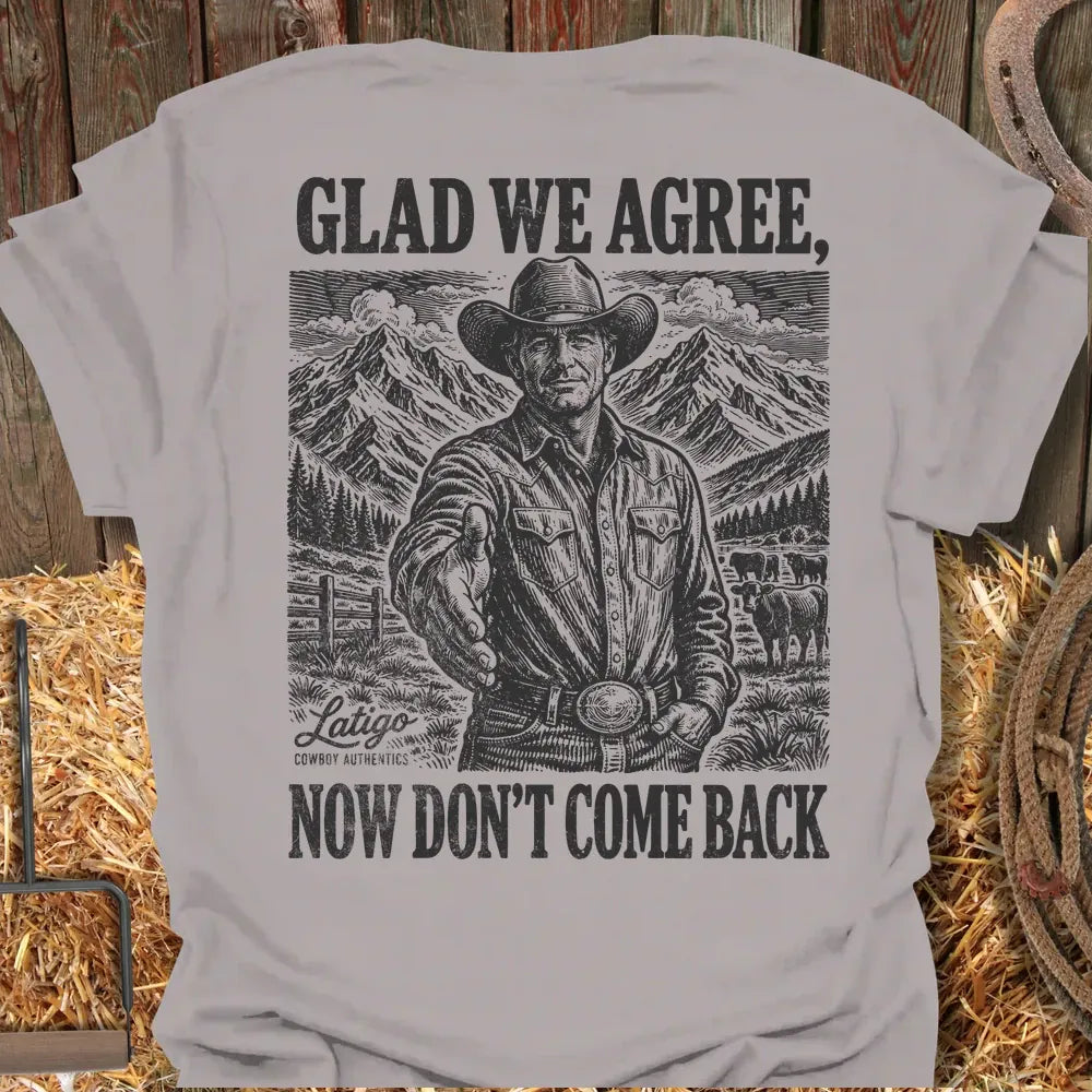 Printify T-Shirt Ice Grey / S Glad We Agree Tee