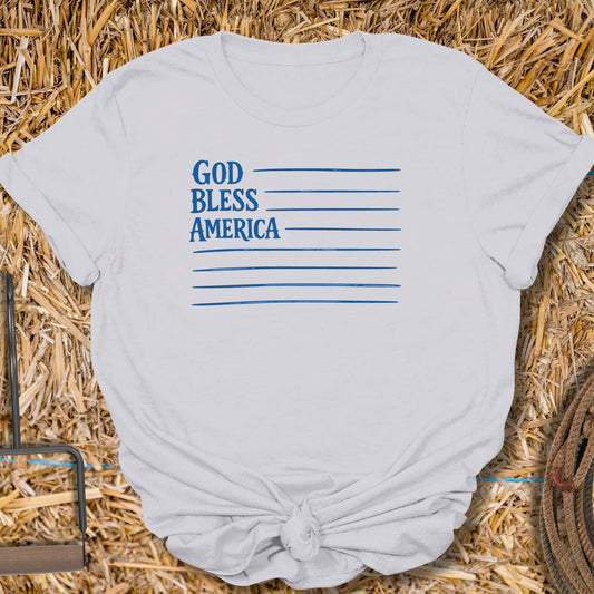 Printify T-Shirt Ice Grey / S God Bless Tee