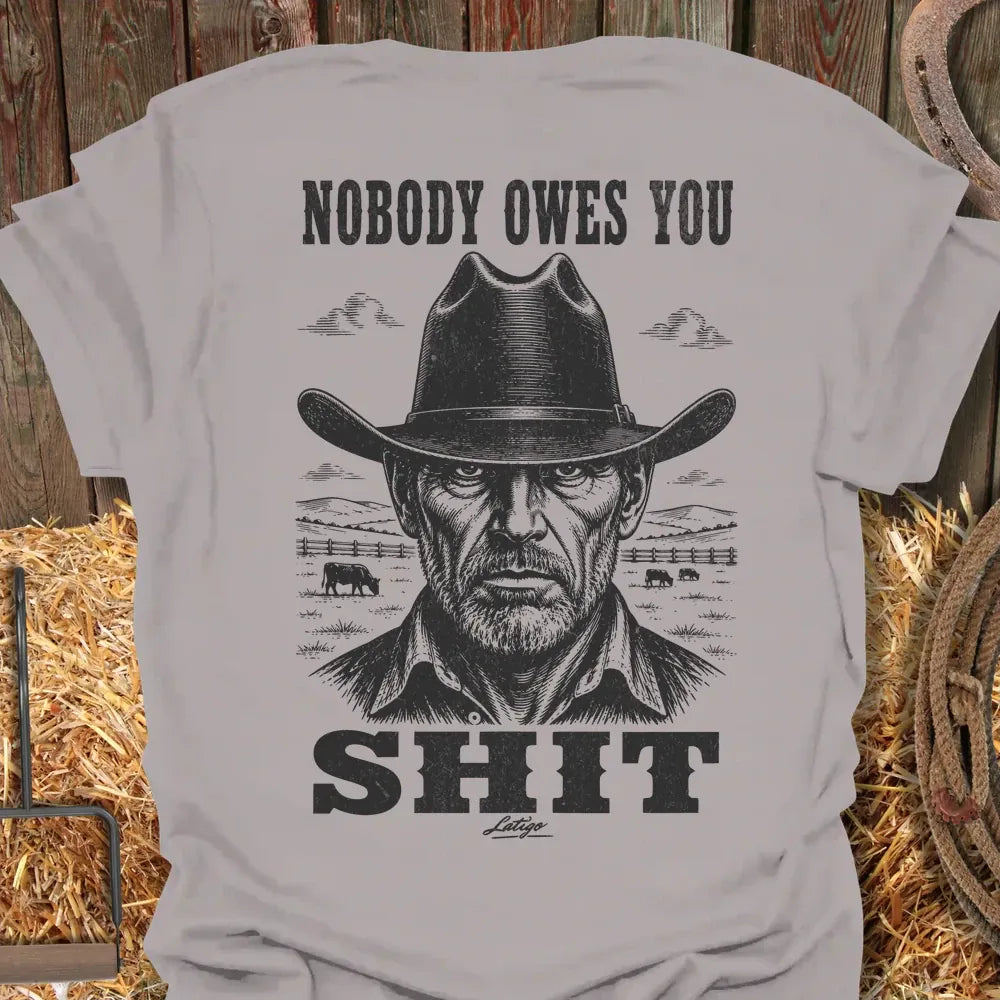 Printify T-Shirt Ice Grey / S Owes You Tee