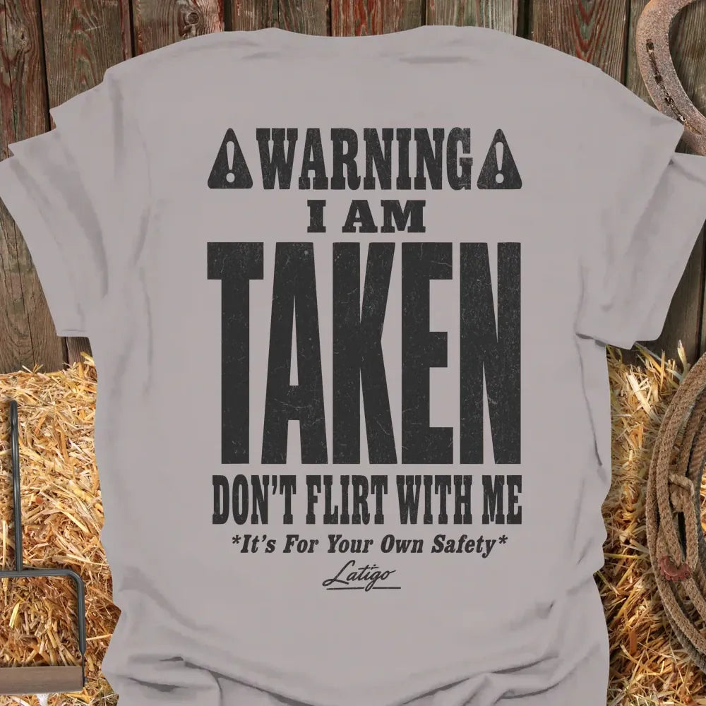 Printify T-Shirt Ice Grey / S Warning Tee