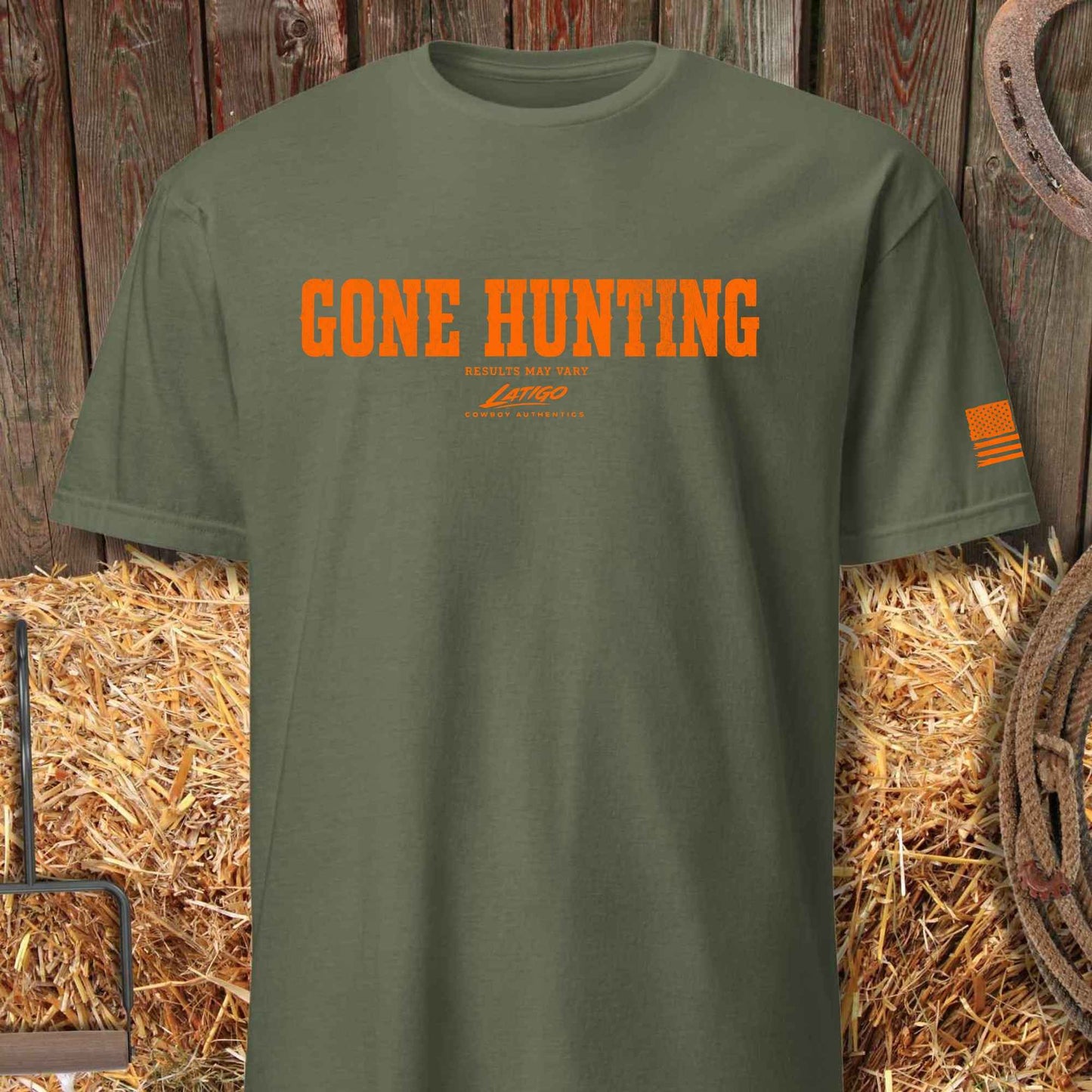 Printify T-Shirt Military Green / S Gone Hunting Tee