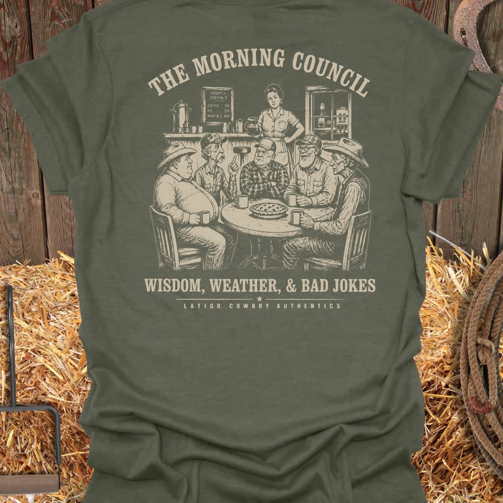 Printify T-Shirt Military Green / S Morning Council Tee