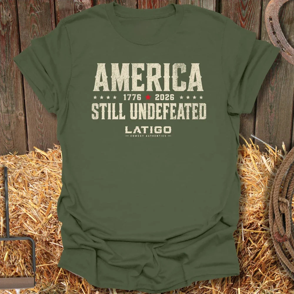 Printify T-Shirt Military Green / S Undefeated Tee