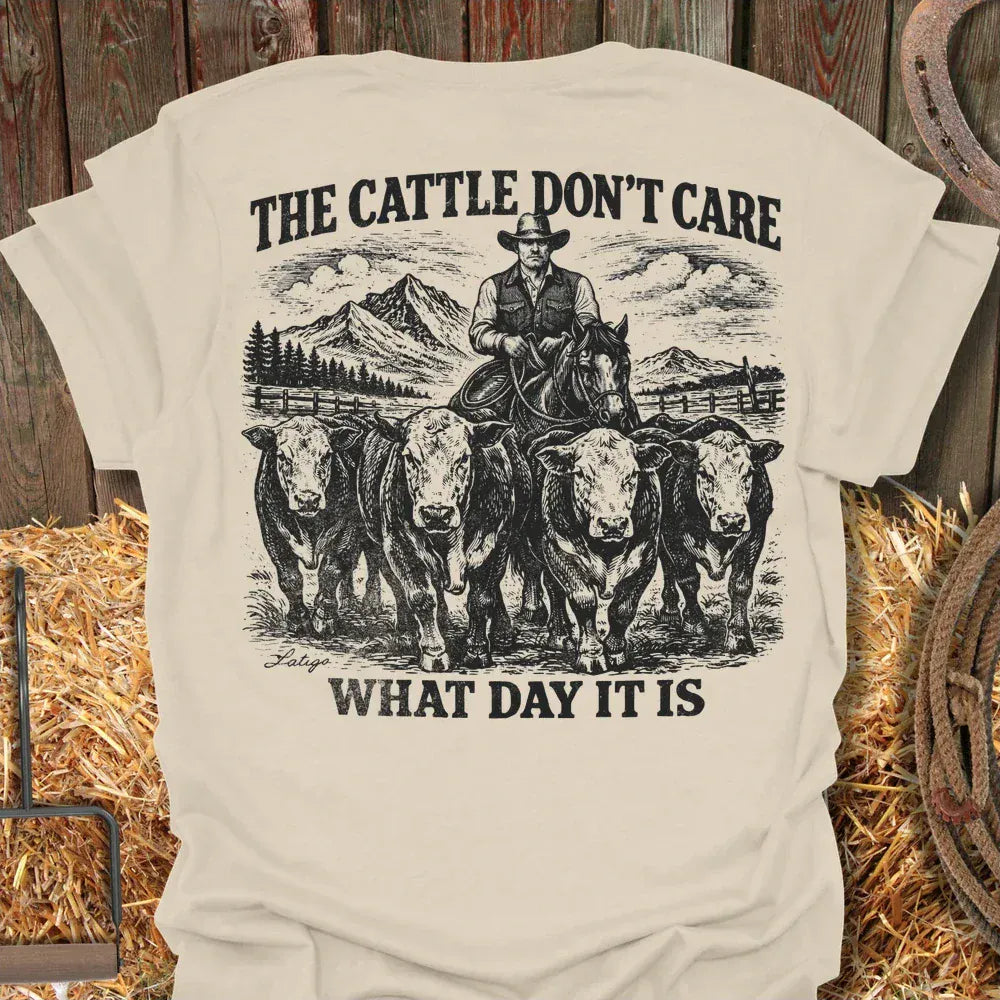 Printify T-Shirt Natural / S Don't Care Tee