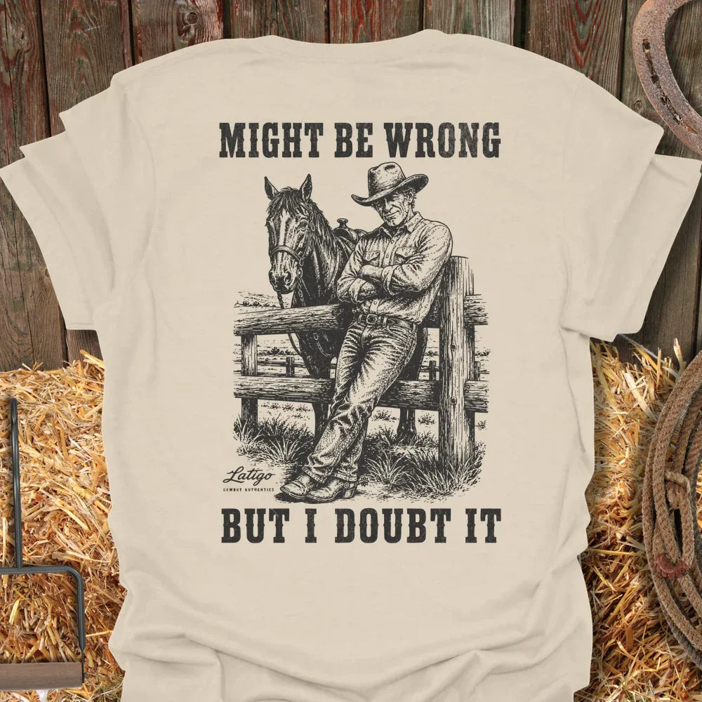 Printify T-Shirt Natural / S Might Be Wrong Tee